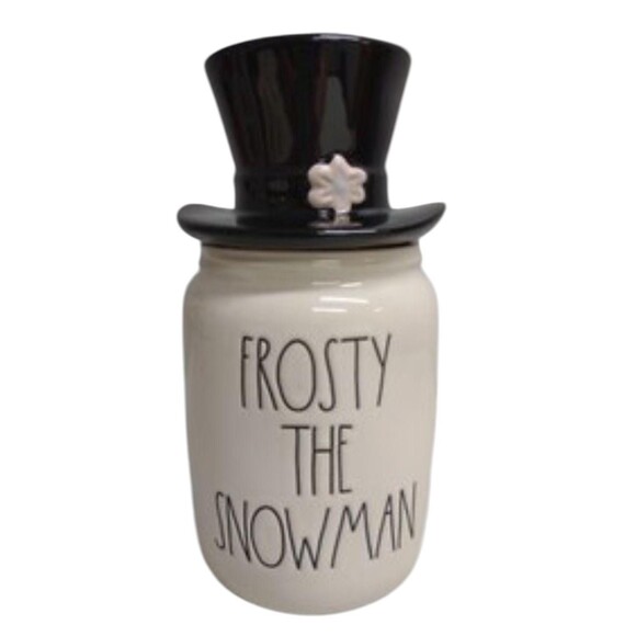 Rae Dunn Festive Winter Christmas Baby Canisters Snowman Cocoa Peppermint - Picture 4 of 8